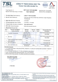 Chứng Nhận Nước Giặt Đạt Chuần 