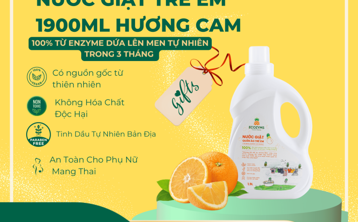 Nước Giặt Quần Áo Trẻ Em 1L9