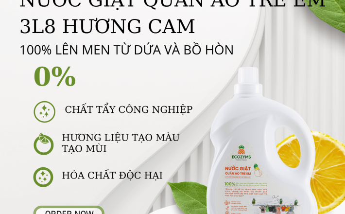 Nước Giặt Quần Áo Trẻ Em 3L8