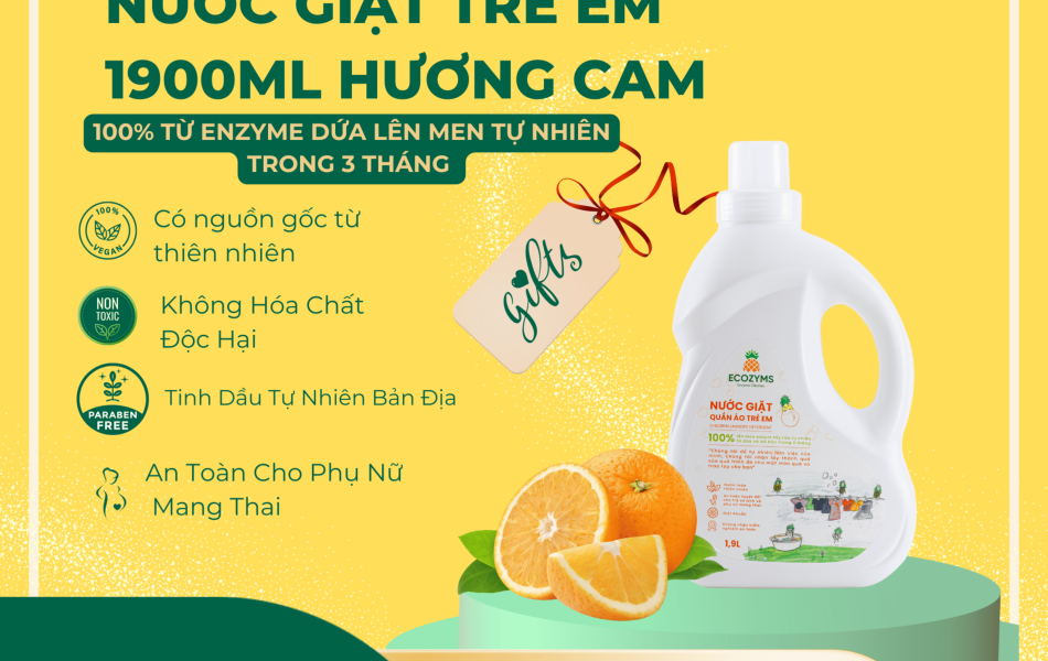 Nước Giặt Quần Áo Trẻ Em 1L9